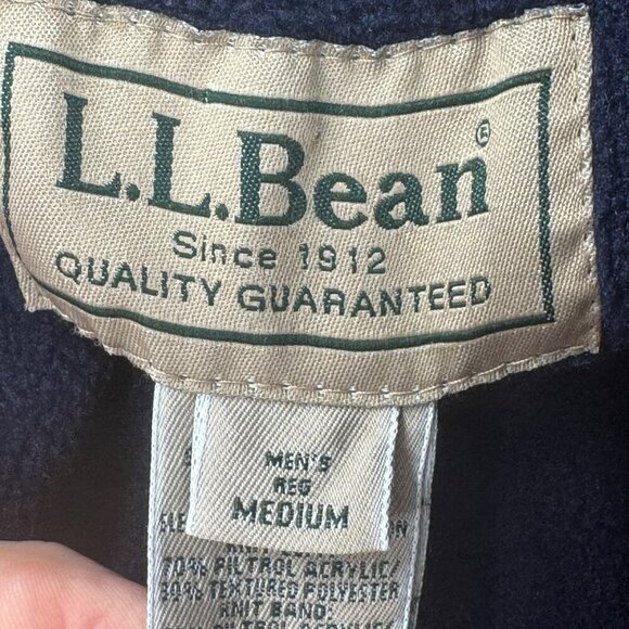 L.L. Bean Burgundy Fleece-Lined Jacket Mens Size M - Picture 10 of 10